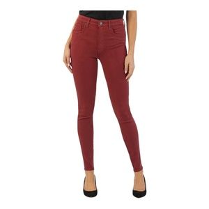 Mia Toothpick Skinny Jeans in Burgundy - Women